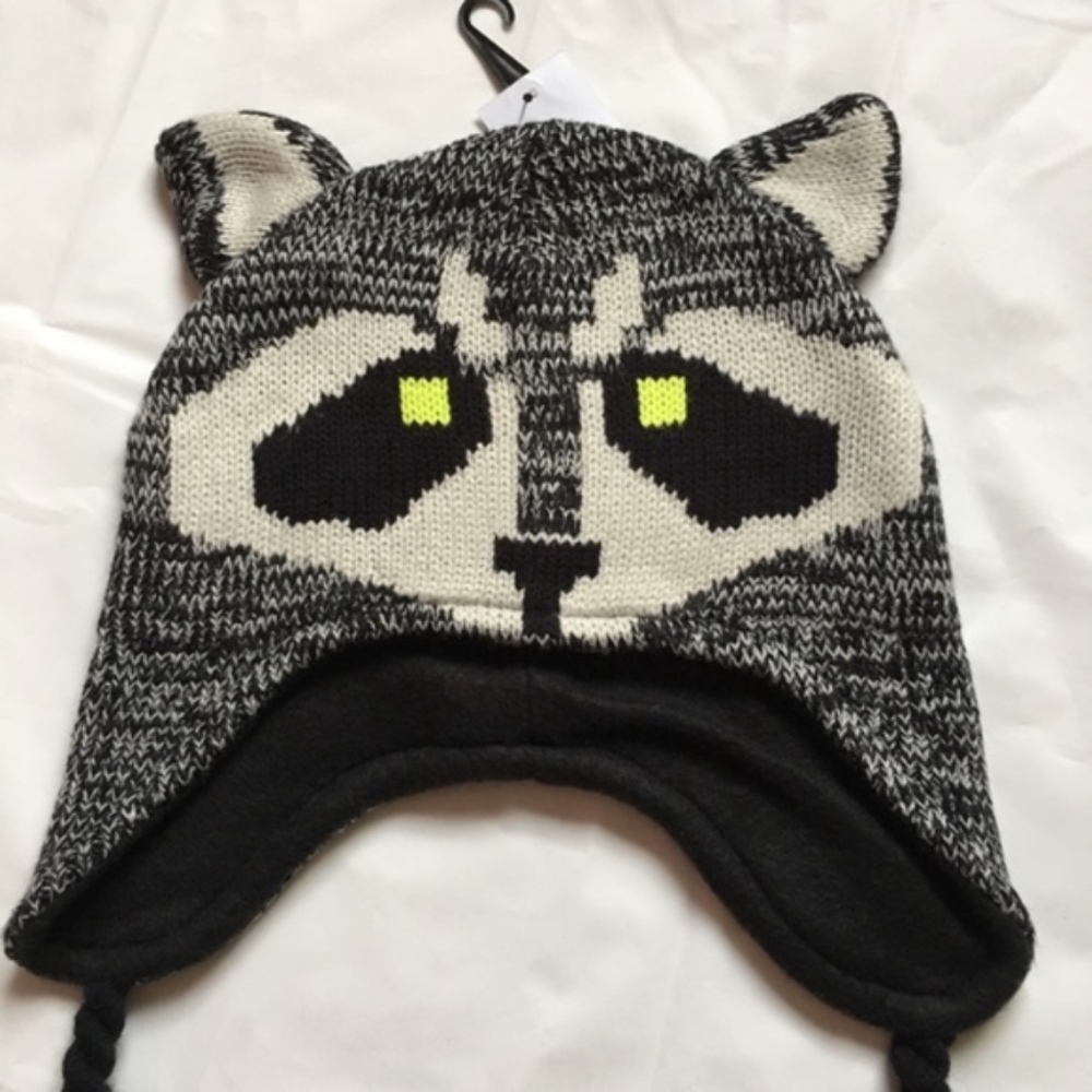 Boys Peruvian Racoon Winter Hat New - Picture 3 of 6
